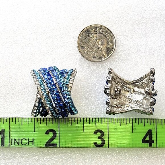 Blue Stud Earrings - Picture 5 of 10